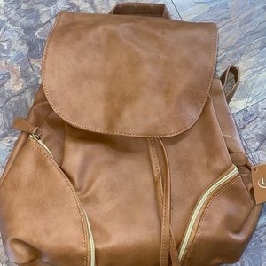 Women’s Light Brown Sinch Faux Leather Backpack Bag Ulta